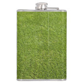 Golfbaltextuur. Voor golfers. Groen gras. Grappig Heupfles (Achterkant)