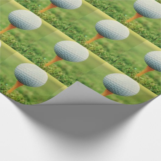 Golfband op het T-shirt Cadeaupapier (Hoek)