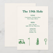 Golfbar Kaart (Voorkant / Achterkant)