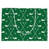 Golfbat en groene achtergrond groot cadeauzakje (Achterkant)