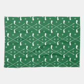 Golfbat en groene achtergrond theedoek (Horizontaal)