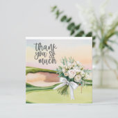 Golfbedankkaart golfbaan waterverf bedankkaart (Staand voorkant)