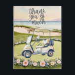 Golfbedankkaart golfbaan waterverf briefkaart<br><div class="desc">Golfbedankkaart golfbaan waterverf</div>