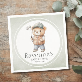 Golfbeer Laat Par - T-shirt Persoonlijke Baby Show Servet