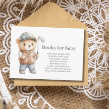 Golfbeer laat Par-Tee-babyshowerboeken voor baby 