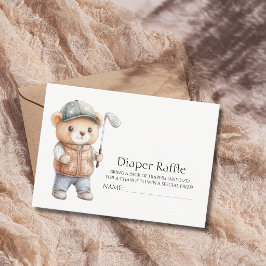 Golfbeer Laat Par - Theespe Baby Shower Luier Raff Informatiekaartje