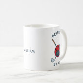 Golfbek beste vader op vaderdag Aangepast Koffiemok (Voorkant rechts)