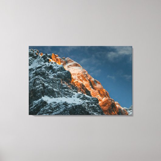 Golfberg bij zonsondergang canvas afdruk (Voorkant)