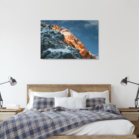 Golfberg bij zonsondergang canvas afdruk (Insitu (Slaapkamer))