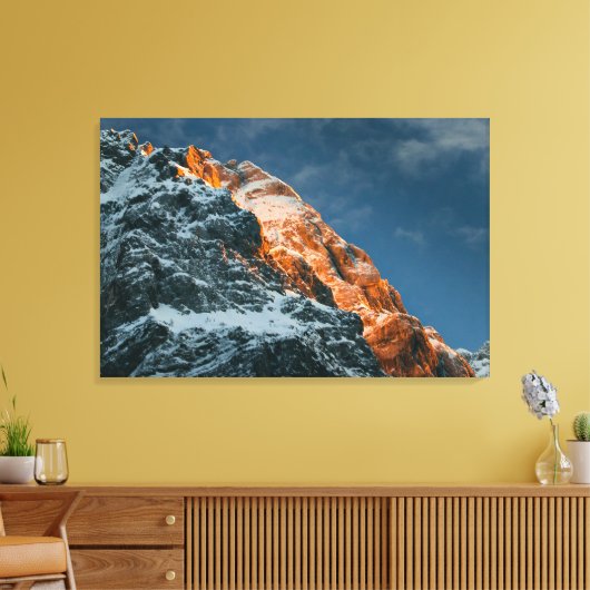 Golfberg bij zonsondergang canvas afdruk (Insitu (Woonkamer))