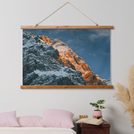 Golfberg bij zonsondergang hangend wandkleed (Slaapkamer)