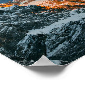 Golfberg bij zonsondergang poster (Hoek)