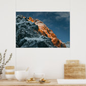 Golfberg bij zonsondergang poster (Keuken)