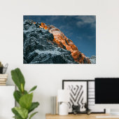 Golfberg bij zonsondergang poster (Thuiskantoor)