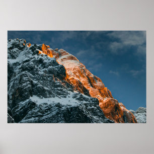 Golfberg bij zonsondergang poster
