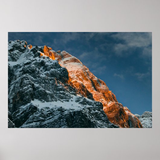 Golfberg bij zonsondergang poster (Voorkant)