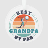Golfbeste opa op maat van gecomprimeerd kerstfeest ornament (achterkant)