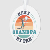 Golfbeste opa op maat van gecomprimeerd kerstfeest ornament (voorkant)