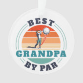 Golfbeste opa op maat van gecomprimeerd kerstfeest ornament (voorkant)