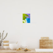 Golfbewegingen die vloeiende abstracte vormen vorm poster (Keuken)