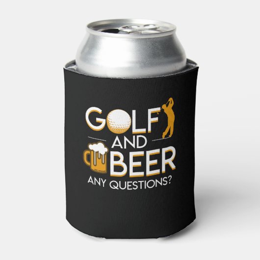 Golfbier Alle vragen Golf Beer Gezegde Blikjeskoeler (Blikje Voorkant)