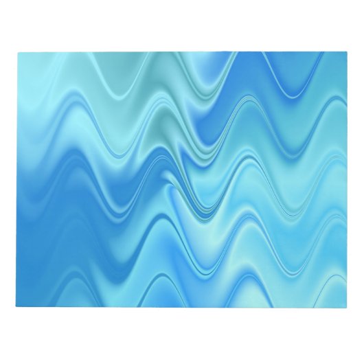Golfblauw Abstract Notitieblok (Voorkant)