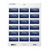 Golfblauw Aquarel Etiket (Full Sheet)