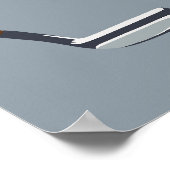 Golfblauw Poster (Hoek)