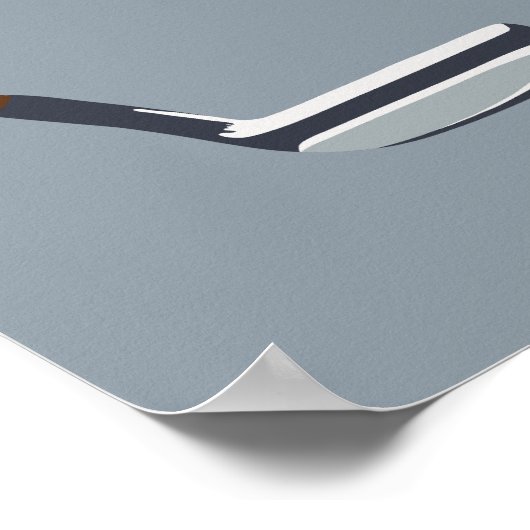 Golfblauw Poster (Hoek)