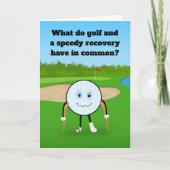 Golfblessureherstel Humorous Get Well Kaart (Voorkant)