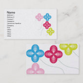 golfbloemen, naam, adres 1, adres 2, ... visitekaartje (Voorkant / Achterkant)