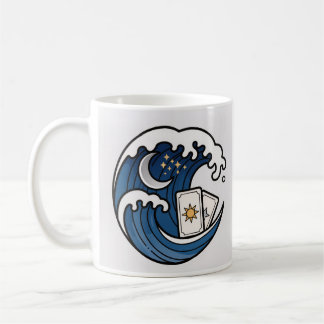 Golfbrekende golven & Tarotkaarten Koffiemok