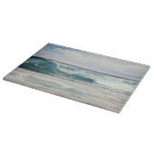 Golfbrekende strand kunst glazen snijplank (Hoek)