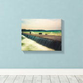 Golfbreker, Frankfort Harbor, Michigan Canvas Afdruk (Insitu (Houten vloer))