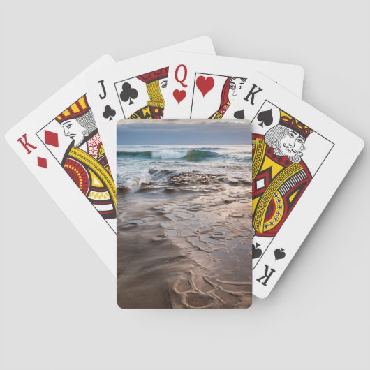 Golfbreker op strand, Californië Speelkaarten (Achterkant)