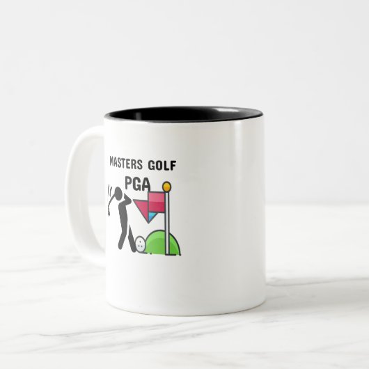 golfbreker tweekleurige koffiemok (Voorkant links)