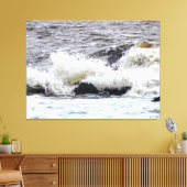 Golfbrekers op rotsachtige kust canvas afdruk (Insitu (Woonkamer))
