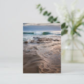 Golfbreuk op het strand in Californië Briefkaart (Staand voorkant)