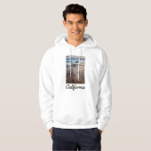 Golfbreuk op het strand in Californië Hoodie (Voorkant volledig)
