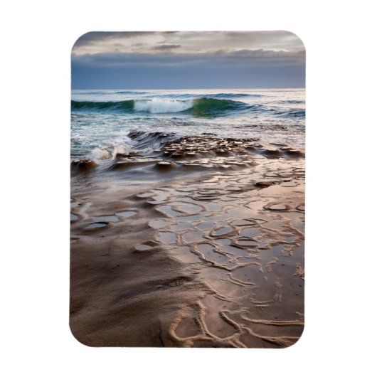 Golfbreuk op het strand in Californië Magneet (Verticaal)