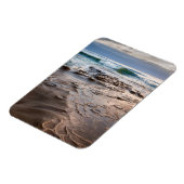 Golfbreuk op het strand in Californië Magneet (Linkerzijde)