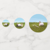 Golfbride en bruidegom met golfbal t-shirt Weddens Confetti (Voorkanten)