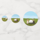 Golfbride en bruidegom met golfbal t-shirt Weddens Confetti (Achterkanten)