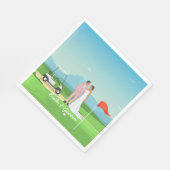 Golfbride en bruidegom met golfbal t-shirt Weddens Servet (Hoek)