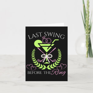 Golfbruid laatste swing voor de ring Bachelorette Kaart
