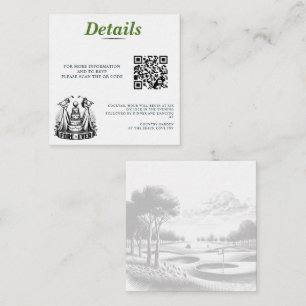 Golfbruiden Huwelijk QR Code Informatiekaartje
