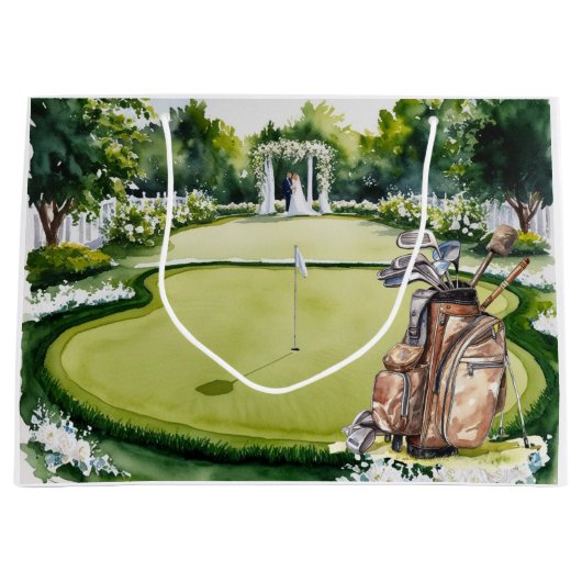 Golfbruiloft Groot Cadeauzakje (Voorkant)