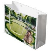 Golfbruiloft Groot Cadeauzakje (Voorkant Gekanteld)