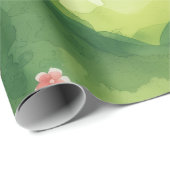 Golfbruiloft hartvormige golfbaan cadeaupapier (Rol Hoek)