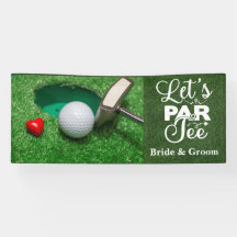 Golfbruiloft met let's par t-shirt